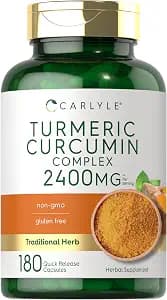 Carlyle Turmeric Curcumin Supplement | 180 Powder Capsules | Herbal Complex | Non-GMO, Gluten Free Formula