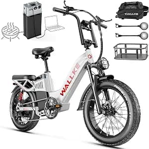 Wallke H7 Ultra 4000W Long Range Electric Bike for Adults, Solar Charge Supported Fat Tire Ebike with Portable Power Output, All Terrain E-bike for Camping, Outdoor Adventure,Commute, UL2849 Certified