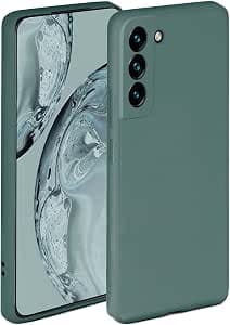 Oneflow Soft Case Compatible with Samsung Galaxy S22 Silicone Case, Raised Edge for Screen Protection, Dual Layer Soft Phone Case – Matte Teal