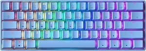 GK61, Mechanical Gaming Keyboard, 61 Keys Multicolor RGB Backlit LED Backlit Wired Programmable Keyboard for PC Mac Gamers