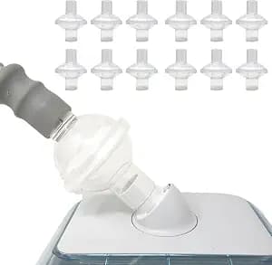 Mars Wellness CPAP Filters Inline - Compatible with Resmed, Dreamstation | Inline Filters for CPAP Machines - 12 Pack
