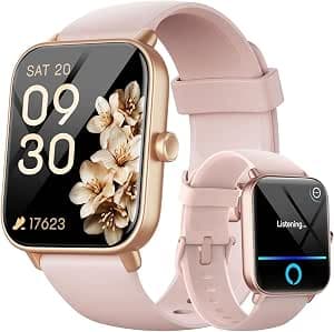 Smart Watches for Women, 1.8" HD Smart Watch (Answer/Make Call) for iPhone/Android, Alexa Bulit-in, Fitness Watch with Sleep/Health Monitor, Watches for Women with 120 Sport Mode, 3ATM Waterproof