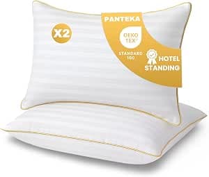 Hotel Pillow 50 x 70 cm Set of 2 – Soft & Soft Bed Cushion – Standing Luxury Hospitality – Breathable & Hypoallergenic Oeko-Tex – Machine Washable