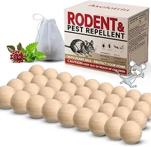 36Pcs Rodent Repellent Indoor, Peppermint Oil Mouse Repellent Balls, Natural Mice Repellent Safe Use to Repel Mouse, Squirrel, Rats, Moth Balls for Rodents, Effective Mice Deterrent Outdoor Use