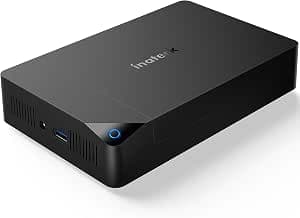 Inateck Hard Drive Enclosure 3.5 USB 3.0, External HDD Enclosure for 2.5 Inch / 3.5 Inch SATA HDD and SSD, Supports UASP and Maximum 20 TB Drives, 12 V/2 A Power Supply