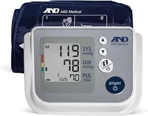 A&D Medical Blood Pressure Monitor for Home Use, UA-767F, Wide-Range Cuff (8.6-16.5"/22-42cm), 4 User, Easy to Use, Body Movement & Cuff Fit Detection Error, Batteries, Carrying Case