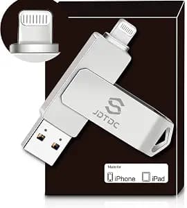 Genuine Apple MFi Certified iPhone USB Flash Drive 128GB - Real Capacity - No Fake Storage, Genuine Lightning, encrypted Auto Backup Photo Stick for iPhone iPad Photos/Videos - Avoid Fake MFi Clones!