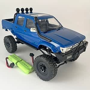 WPL C64-1 RC Crawler 4x4 RC Truck 1/16 Scale Remote Control Rock Crawler Off Road with Axle Mounted Servo 260 Motor Upgraded Chassis Fully Proportional 2 Batteries Hobby Toy for Adult