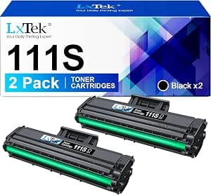 LxTek D111L Compatible Toner Cartridge Replacement for Samsung D111S MLT-D111S for Xpress M2026W M2026 M2070W M2070 SL-M2026 SL-M2070 SL-M2026W SL-M2070W SL-M2070FW M2020 M2020W M2022W (Black, 2-Pack)