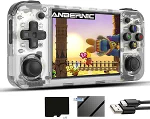 rg35xx h Retro Game Emulator Anbernic 35xxh with a 64G Card Pre-Loaded Games rg35xxh 3.5'' IPS Screen Supports 5G WiFi Bluetooth HDMI and TV Output