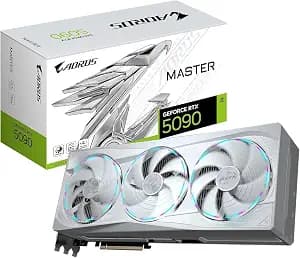 GIGABYTE AORUS GeForce RTX 5090 Master ICE 32G Graphics Card, WINDFORCE Cooling System, 32GB 512-bit GDDR7, GV-N5090AORUSM ICE-32GD Video Card