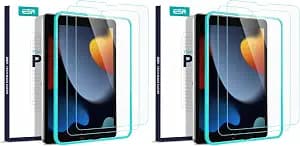 ESR for iPad 9th Generation Screen Protector, Tempered Glass Film with Easy Installation Frame for iPad 9/8/7 Gen (2021&2020&2019, 10.2 Inch), Scratch-Resistant, HD Clear, 4 Pack