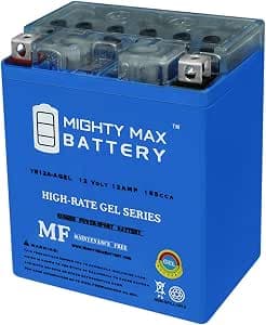 Mighty Max Battery YB12A-A GEL -12 Volt 12 AH, 165 CCA, GEL Type, Rechargeable Maintenance Free SLA AGM Motorcycle Battery