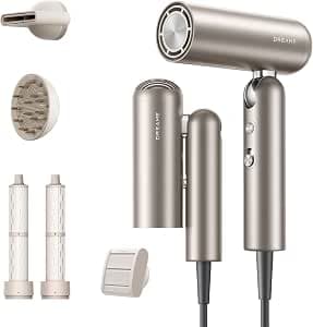 dreame Pocket Pro High Speed Hair Dryer, 3 Folding Shapes, 300g, 110,000 RPM Motor, 300 Million Negative Ions/cm³, Constant 57°C, 40s NTC Drying, Low Noise