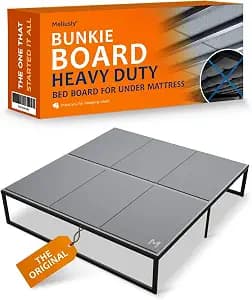 Meliusly Heavy Duty Bunkie Board King Size (76x80) - Non-Slip Breathable Bed Support Board for Slatted Bed Frame, Anti-Sag Under Bed Support, Noise Minimizing Moisture Resistant Bed Board