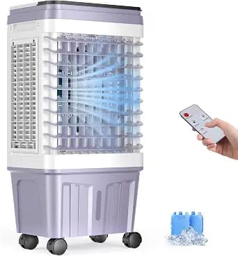 Portable Air Conditioner, 3000 CFM Swamp Cooler & Evaporative Air Cooler | 6.87 Gal Water Tank, 3 Speeds & 4 Modes, 120° Oscillation with 15H Timer for Home, Bedroom, Kitchen & Indoor Cooling