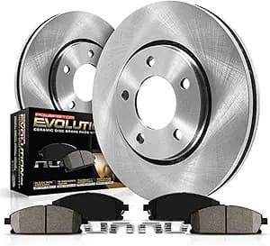 POWERSTOP KOE1913 Autospecialty Rear Replacement Brake Kit-OE Brake Rotors & Ceramic Brake Pads For Expedition, F-150, F-150 Heritage, Blackw, Navigator [Model Specific]