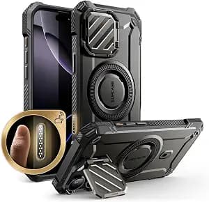 SUPCASE for iPhone 16 Pro Case 6.3'' 2024 with Camera Control Capture Button (UBMag XT), [Compatible with MagSafe] [Camera Cover Stand] [Military-Grade Protection] Rugged Magnetic Phone Case, Dark