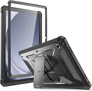 Fintie Shockproof Case for Samsung Galaxy Tab A9 Plus/A9+ 5G 11 Inch 2023 Model (SM-X210/X216/X218), Tuatara Rugged Unibody Hybrid Bumper Kickstand Cover Built-in Screen Protector, Black