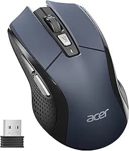 acer Wireless Mouse for Laptop, 2.4GHz Computer Mouse 5 Adjustable DPI Office Cordless USB Mice with USBA Receiver, 6 Buttons, 4000 DPI, Medium to Large Sized Hands Compatible with PC, Laptop, Desktop