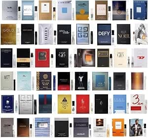 11 Designer Cologne Samples Vials For Men with Organza Bag