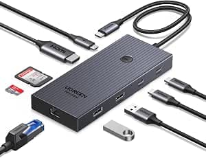 UGREEN Revodok Pro 1091 USB C Hub 9 in 1 Type C to Multiport Adapter | 10Gbps Data Ports, HDMI 4K 60Hz, Gigabit Ethernet, PD 100W, SD TF Card Reader, Compatible with MacBook Pro Air Neo