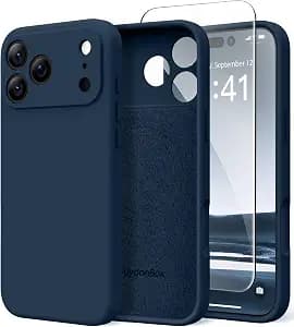 Magnetic for iPhone 17 Pro Case, Compatible with MagSafe, [Full Camera Protection][Screen Protector] Silicone Shockproof Protective Phone Case for iPhone 17 Pro 6.3", Cobalt Blue