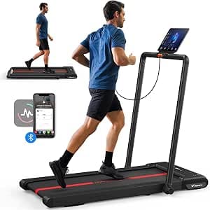 MERACH Walking Pad, Under Desk Treadmill, Portable Mini Treadmills for Home, Seamless One-Piece Molding Design, 265LBS Walkpad with Remote Control, APP, LED Display