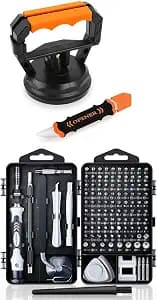 Precision Computer Screwdriver Kit and Suction Cup and Pry Tool Set