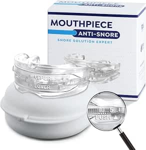ACWOO Anti Snoring Mouthpiece, Snoring Stopper, Effective Bite Splints, Night Bite Splint Against Teeth Grinding and Snoring for Men Women