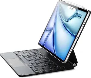 ESR for iPad Air 13 Inch Case Keyboard M4/M3/M2 (2026/2025/2024) & iPad Pro 12.9 Inch (6th/5th/4th/3rd) Magnetic Keyboard, Easy-Set Floating Cantilever Stand, Precision Trackpad, Rebound Series, Black