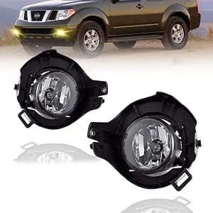 Fog Lights Compatible with 2005-2009 Nissan Frontier 2005-2012 Nissan Pathfinder Bumper Driving Fog Lamps with Switch and Wiring Harness Bezels