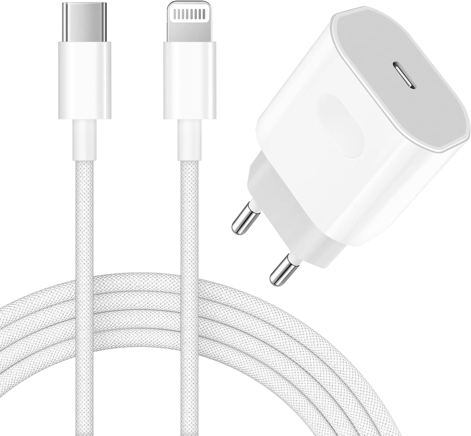 iPhone Fast Charger Fast Charging Cable Apple MFi Certified 25W USB C Charger with 1 m Lightning Charging Cable for iPhone 14 13 12 11 Pro Max Mini Plus SE X XR XS 8 6