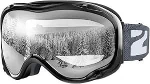 ZIONOR Lagopus B1 Ski Goggles OTG Anti fog Snow Goggles UV Protection Snowboard Goggles for Men Women Adult Youth
