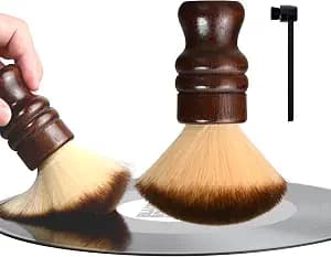 2-in-1 Vinyl Record Cleaning Kit with Stylus Brush - Anti Static Soft Record Cleaning Kit for Albums Record Players - Retro Wooden Handle Record Brush - High Density Microfiber Bristles Vinyl Brush