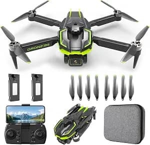 Drone with Camera 4K, Brushless Motor Mini Foldable Drone for Beginners, One Key Start/Altitude Hold/36 Mins Long Flight Time, Toys Gifts for Boys and Men (Black)