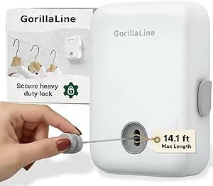 Retractable Clothesline Indoor Outdoor Clothes Line | Heavy Duty Clothes Drying Laundry Line | Wall Mounted Drying Rack Clothing Line