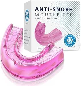 Snoring Stopper Anti Snoring Splint Against Teeth Grinding and Snoring for Men and Women (Pink)