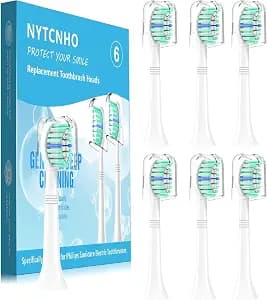 Replacement Toothbrush Heads Compatible with Philips Sonicare Electric Toothbrush,Replacement Brush Head for Replacement Heads C1 C2 G2 W 4100 HX6062/65 and More Philips Snap-on Handles