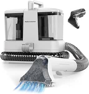 Upholstery Cleaner Device and Wet Vacuum Cleaner - Compact Carpet Cleaner and Textile Cleaner - Washing Vacuum Cleaner for Carpet, Upholstery Car Seats & Sofa