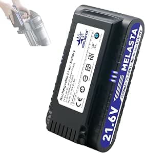melasta 21.6 V 3500 mAh 75.6 Wh Li-Ion Replacement Battery Compatible with Samsung Jet 90 Jet 75 Series Cordless Handheld Vacuum Cleaner Jet 75 90 Complete/Pet Extral+/Elite Samsung Changeable Black