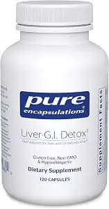 Pure Encapsulations Liver-G.I. Detox - Liver Cleanser & GI Detox* - with Alpha Lipoic Acid & Curcumin Extract - Gluten Free & Non-GMO - 120 Capsules