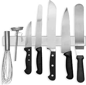 14" Stainless Steel Magnetic Knife Rack, Knife Rack, Knife Bar, Kitchen Utensil Holder and Tool Holder