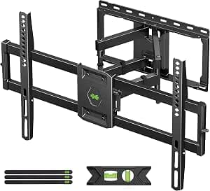 USX Mount Full Motion TV Wall Mount for Most 42-90 inch Flat Screen/LED/4K, TV Mount Bracket Dual Swivel Articulating Tilt 6 Arms, Max 16" Wood Studs, VESA 600x400mm, Holds up to 132lbs