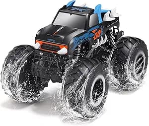 Threeking 1:16 Waterproof Monster Truck Toys RC Cars Amphibious Remote Control Car Trucks 4WD All Terrain Off-Road Pickup Toy for 6 7 8 9 10 11 12 Year Old Boys Girls Kids Gifts Presents