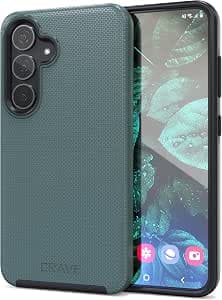 Crave for Samsung Galaxy S24 Case, Shockproof Protection Dual Layer Case for Samsung Galaxy S24 (6.2 inch) - Forest Green