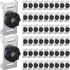 Zonon 100 Pack Soundproofing Sound Isolation Clips Resilient Channel Mounting Clip Reduces Noise from Noisy Neighbors for Apartment Recording Studio Sound Proofing for Walls and Ceilings (Black)