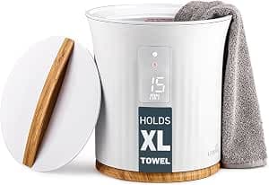 Live Fine Towel Warmer | Bucket Style Luxury Heater with LED Display, Adjustable Timer, Auto Shut-Off | Fits 40” x 70” Oversized Towel