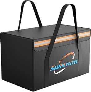 12V 100Ah LiFePO4 Lithium Battery Fireproof Bag, Large Capacity Explosion-Proof Lipo Battery Bag For Charging And Storage, 14×9.5×7.8inch Waterproof Box Compatible With Litime And