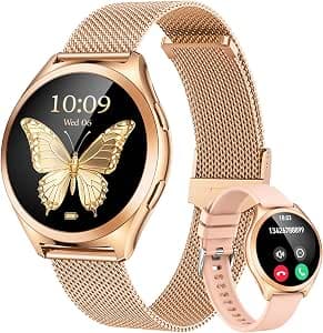 Smart Watch Women Smartwatch with Call: 1.27" TFT Touch Screen Smart Watch Bluetooth with Heart Rate SpO2 Blood Pressure Sports Sleep IP68 Waterproof for iOS Android